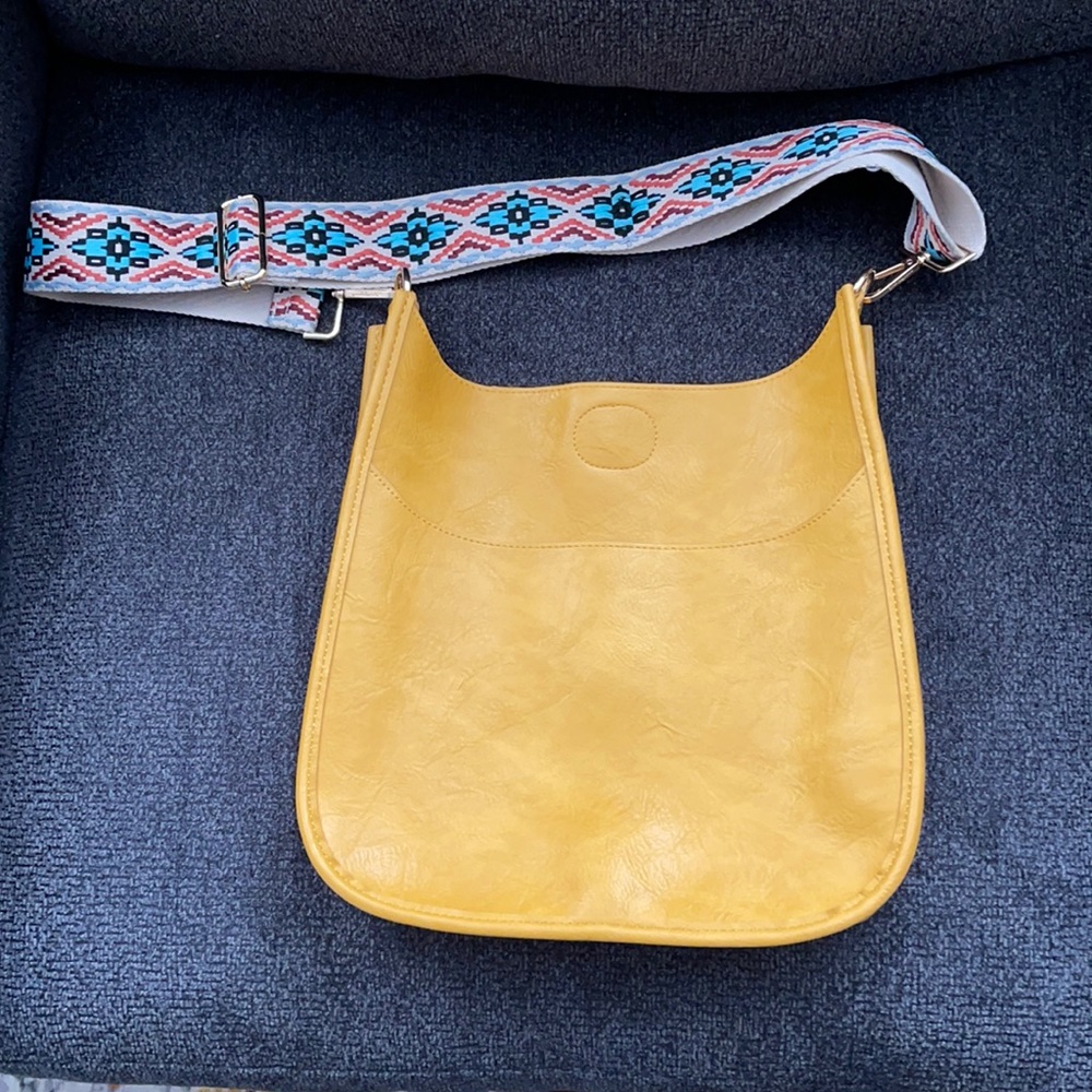 Social Threads Mustard Messenger Bag